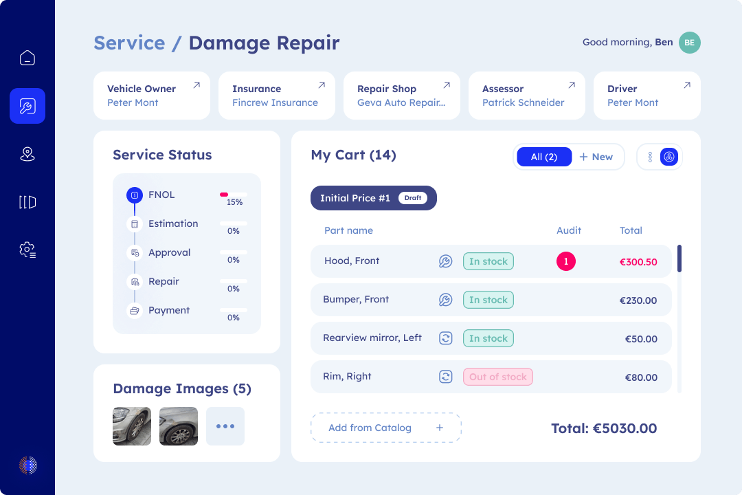 Gestión de siniestros y reparaciones